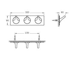 VitrA A48012 İstanbul Üçlü Askı Krom