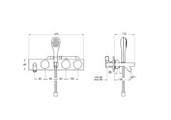 VitrA A42848 İstanbul Ankastre Banyo Bataryası Krom