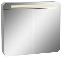 Vitra 66001 Sento Aydınlatmalı Dolaplı Ayna 80 Cm M.Açık Gri