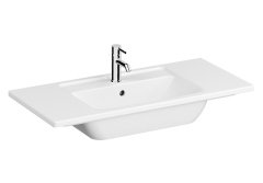 Vitra Root Groove 69303 Lavabo Dolabı, Kapaklı, 100 Cm, Mat Beyaz, Köşeli Lavabolu
