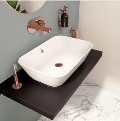 VitrA Geo Tezgah Üstü Lavabo 60 cm Mat Bej 7425B020-0012