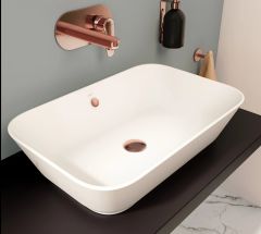 VitrA Geo Tezgah Üstü Lavabo 60 cm Mat Bej 7425B020-0012