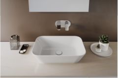 VitrA Geo Tezgah Üstü Lavabo 60 cm Mat Bej 7425B020-0012