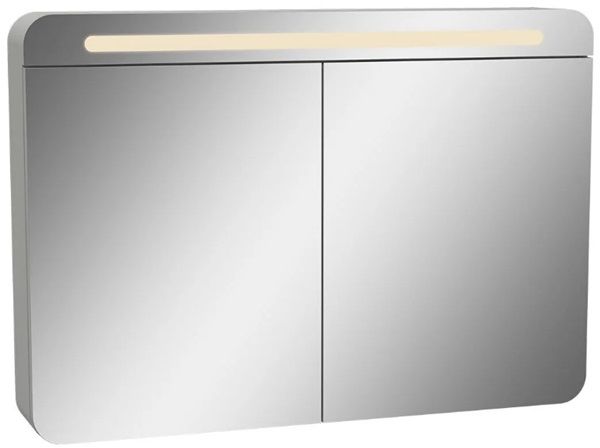 Vitra 66002 Sento Aydınlatmalı Dolaplı Ayna 100 Cm M.Açık Gri