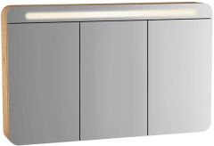 Vitra 61194 Sento Aydınlatmalı Dolaplı Ayna 120 Cm Açık Meşe