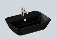 VitrA GeoTezgah Üstü Lavabo 60 cm Mat Siyah 7426B083-0001
