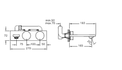 VitrA A4285157 Memoria Ank.Lavabo Bataryası Krom-Beyaz+A42844 Sıva Altı Dahil
