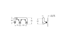 VitrA A4285157 Memoria Ank.Lavabo Bataryası Krom-Beyaz+A42844 Sıva Altı Dahil