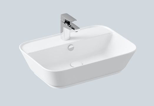 Vitra GeoTezgah Üstü Lava 60cm Mat Beyaz 7426B001-0001 - Etkin Tasarım
