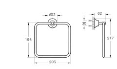 VitrA A4442023 Juno Classic Halka Havluluk Altın A4442023