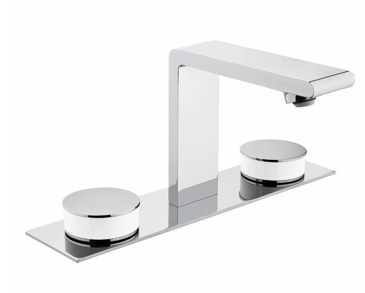 VitrA A4231557 Memoria Ankastre lavabo bataryası Krom-Beyaz (3 Delikli Lavabolar İçin)