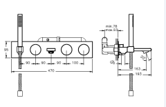 VitrA A4285357 Memoria Ankastre Banyo Bataryası Krom-Beyaz
