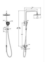 Artema A4591834 Core Round 250 Duş Kolonu Fırçalı Nikel