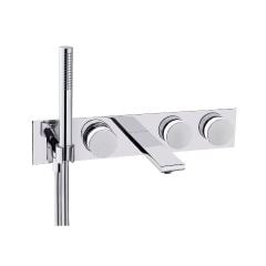 VitrA A4285357 Memoria Ankastre Banyo Bataryası Krom-Beyaz