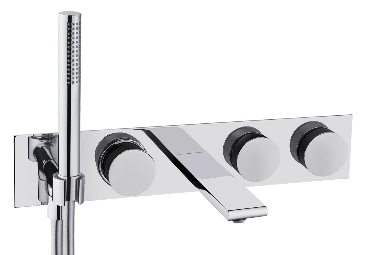 VitrA A4285358 Memoria Ankastre Banyo Bataryası Krom-Siyah