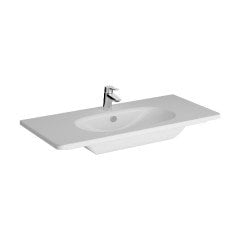 Vitra Root Groove 69316 Lavabo Dolabı, Kapaklı, 100 Cm, Mat Retro Yeşil, Yuvarlak Lavabolu