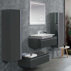 Lineart Party 81 cm Banyo Dolabı + Ledli Ayna