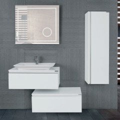 Lineart Party 81 cm Beyaz Banyo Dolabı + Ledli Ayna