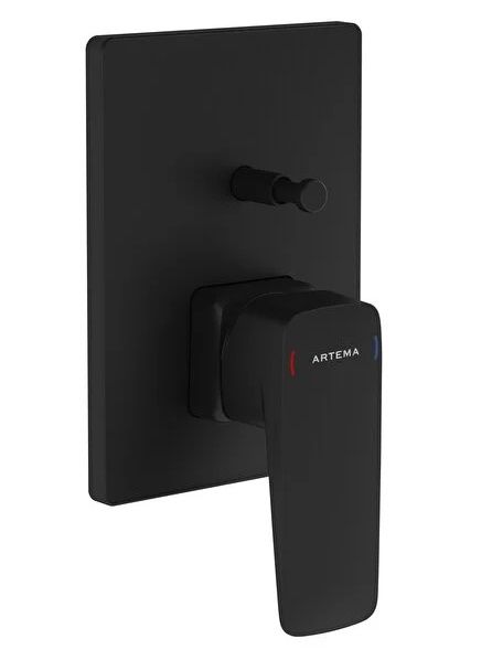 Artema Root A4275236 Ankastre Banyo Bataryası (Sıva Üstü Grubu), Mat Siyah