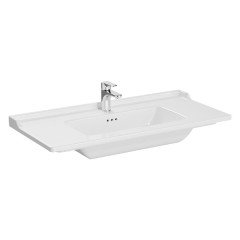 Vitra Root Groove 69320 Lavabo Dolabı, Kapaklı, 100 Cm, Mat Fiyord Yeşili, Klasik Lavabolu