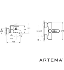 Artema A4354824 Minimax Round Banyo Bataryası Fırçalı Bakır