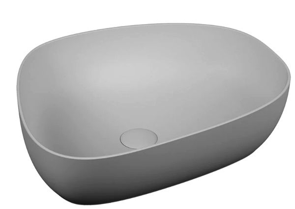 Vitra 5991b476-0016 Outline Asimetrik Lavabo, 56 Cm Taş Gri