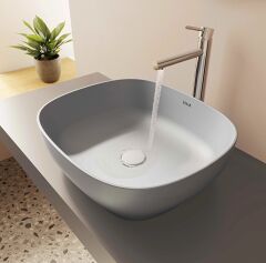 Vitra 5994b476-0016 Outline Kare Çanak Lavabo Mat Taş Gri 48 Cm
