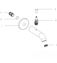 Artema A4354225 Minimax Round Çıkış Ucu, El Duşu Çıkışlı,Fırçalı Altın