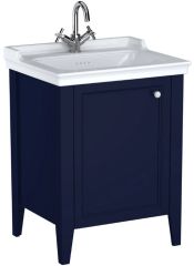Vitra Valarte Neo 65764 Lavabo Dolabı 65 Cm,Kapaklı,Etajerli Lavabolu,Çelik Mavisi(Sol)