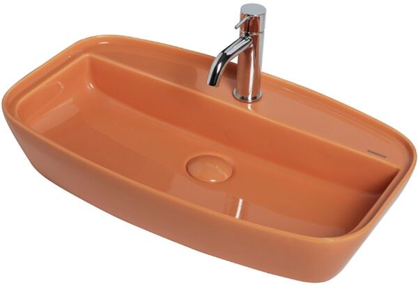 Smanni Fang 67 Çanak Lavabo 67X40 cm Hardal
