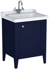 Vitra Valarte Neo 65765 Lavabo Dolabı 65 Cm,Kapaklı,Etajerli Lavabolu,Çelik Mavisi(Sağ)