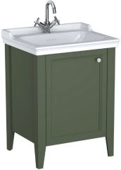 Vitra Valarte Neo 65804 Lavabo Dolabı 65 Cm,Kapaklı,Etajerli Lavabolu,Retro Yeşil(Sağ)