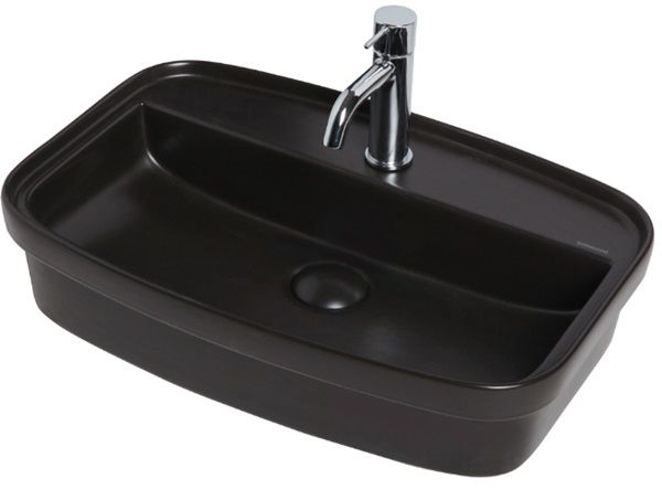 Smanni Fang 60 BD GM Çanak Lavabo 60X40 cm Mat Siyah