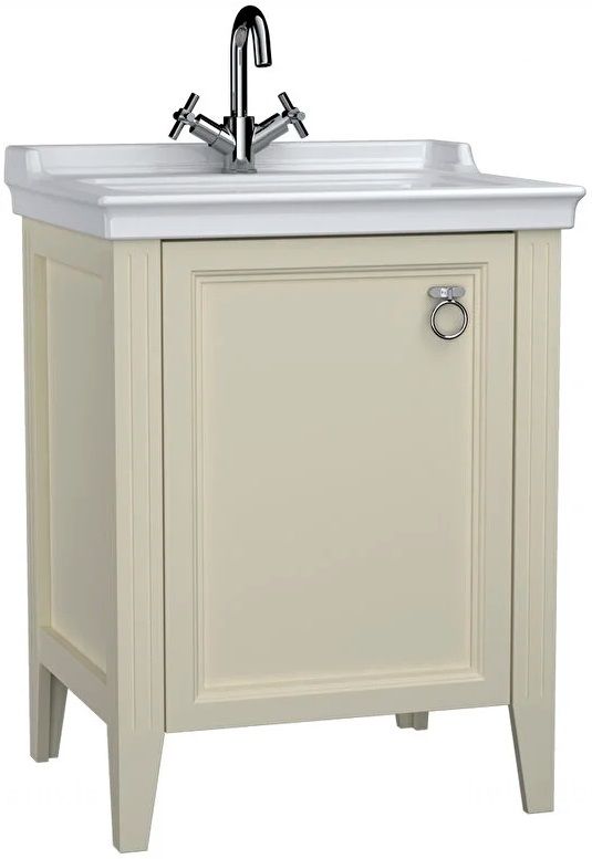 Vitra Valarte 62152 Lavabo Dolabı 65 Cm,Kapaklı,Etajerli Lavabolu,M.Fildişi(Sol)