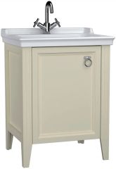 Vitra Valarte 62152 Lavabo Dolabı 65 Cm,Kapaklı,Etajerli Lavabolu,M.Fildişi(Sol)