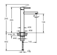 VitrA Origin A4255734 Çanak Lavabo Bataryası, Fırçalı Nikel