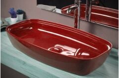 Smanni Fang 73 Çanak Lavabo 73X40 cm Parlak Kırmızı