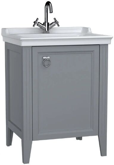 Vitra Valarte 62260 Lavabo Dolabı 65 Cm,Kapaklı,Etajerli Lavabolu,M.Gri(Sağ)
