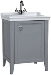 Vitra Valarte 62260 Lavabo Dolabı 65 Cm,Kapaklı,Etajerli Lavabolu,M.Gri(Sağ)