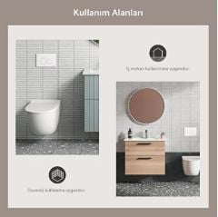 VitrA K95077400001VTE0 30x60 SET 6.0 Beyaz Kitkat Dekor Duvar Karosu