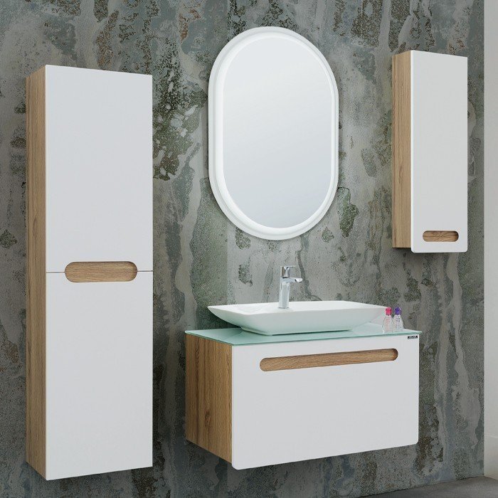 Lineart Glory 80 cm Banyo Dolabı + Ledli Ayna