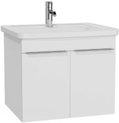 Vitra Quadrum 62539 Lavabo Dolabı 65 Cm,Kapaklı,P.Beyaz