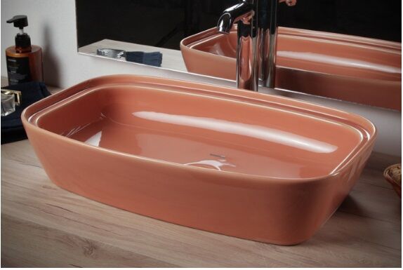 Smanni Fang 60 Çanak Lavabo 60X37 cm Hardal