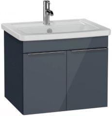 Vitra Quadrum 66164 Lavabo Dolabı 65 Cm,Kapaklı,Parlak Antrasit