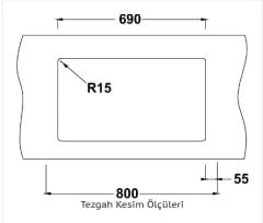 Nuevo Sonic 700U Tezgah Altı Seramik Eviye