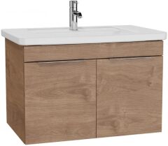 Vitra Quadrum 62543 Lavabo Dolabı 80 Cm,Kapaklı,Altın Meşe