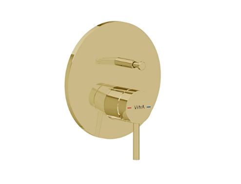 Artema A4362074 Minimax Round Ankastre Mekanik Banyo Bataryası Sıva Üstü Soft Altın