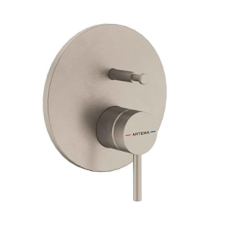 Artema A4362034 Minimax Round Ankastre Mekanik Banyo Bataryası Sıva Üstü Fırçalı Nikel