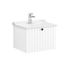Vitra Root Groove 69359 Lavabo Dolabı, Tek Çekmeceli, 60 Cm, Mat Beyaz, Klasik Lavabolu