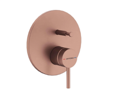 Artema A4362024 Minimax Round Ankastre Mekanik Banyo Bataryası Sıva Üstü Fırçalı Bakır